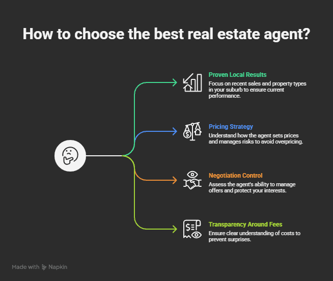 how to choose the best real estate agent flow diagram