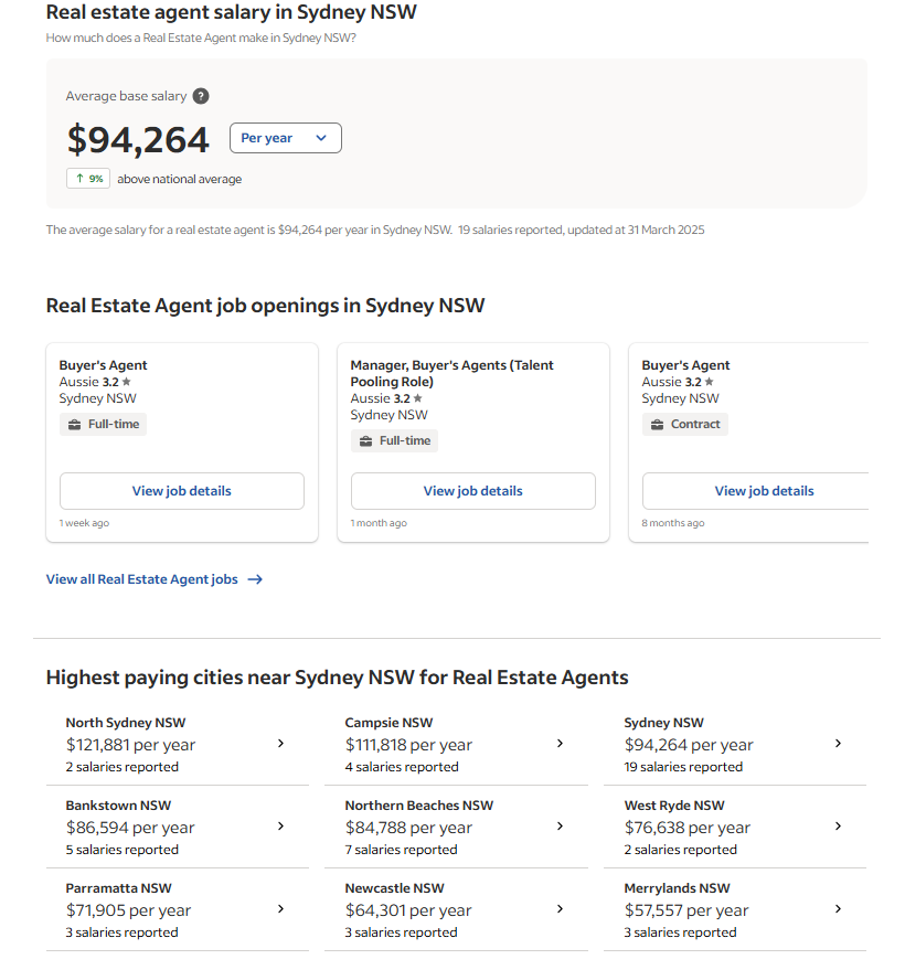 how much do real estate agents earn per state as per indeed dot com