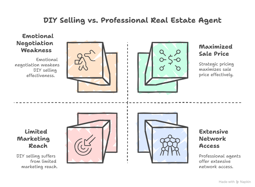 what does a real estate agent do diy versus real estate agent graphic