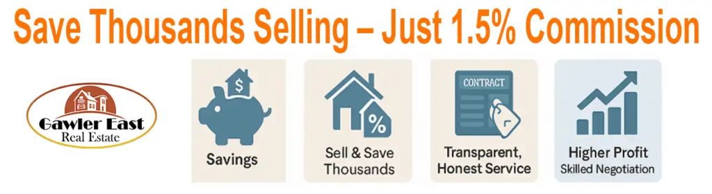 save thousands selling your home low commission banner