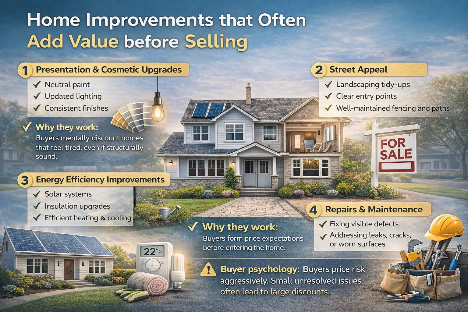 Home improvements that often add value before selling