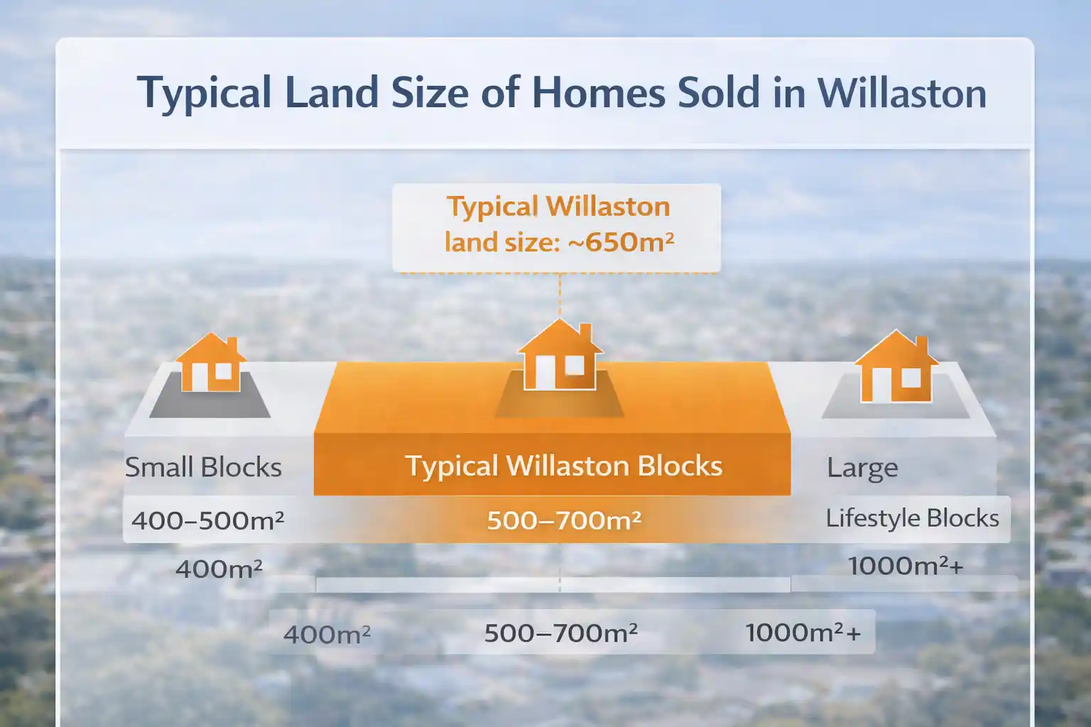 Typical Land Size of Homes Sold in Willaston