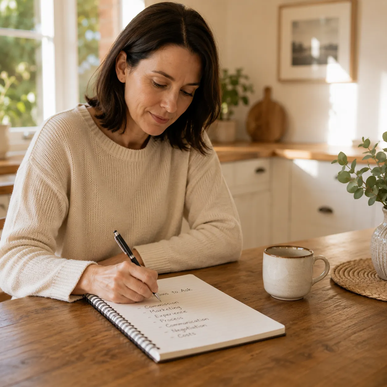 Vendor preparing questions to ask a real estate agent before signing