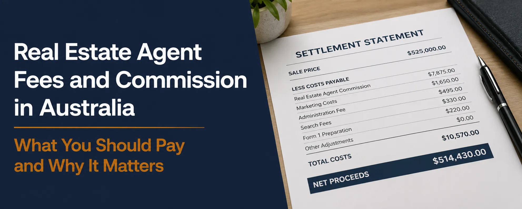 Real estate agent fees and commission in Australia — what you should pay and why it matters